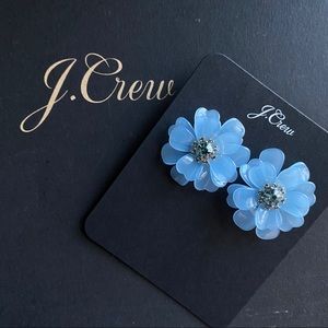 J. Crew Full bloom flower earrings